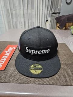 Supreme New Era キャップ ブラック 7 1/2 - メルカリ