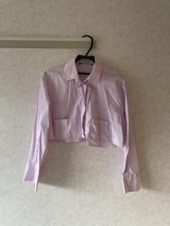 ZARAグロップド丈シャツピンクのサムネイル