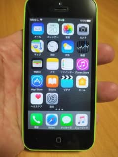 iPhone 5C グリーン32GB / 初期設定済・音楽・AirDrop確認 - メルカリ