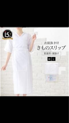 着物スリップ 肌襦袢+裾よけ Lサイズのサムネイル