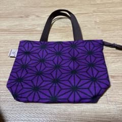 幾何学模様 紫色 ハンドバッグのサムネイル