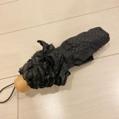 折り畳み傘 雨傘 レディース ドット 黒のサムネイル