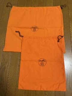 HERMES 巾着袋 保存袋 2枚セットのサムネイル