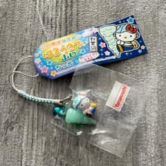 未使用品 ハローキティ ご当地 ストラップ 山口県 限定 秋芳洞 根付け