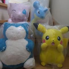 ポケモン ぬいぐるみ 4体セット カビゴン ピカチュウ ミュウ ラプラスのサムネイル
