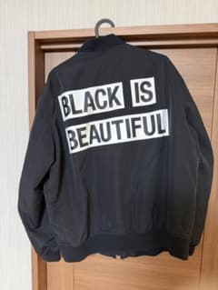 ブラック MA-1ジャケット 'BLACK IS BEAUTIFUL' ブラック MA-1ジャケット 'BLACK IS BEAUTIFUL' - メルカリ
