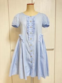 パフスリーブストライプワンピースのサムネイル