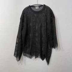 ブラックコムデギャルソン メッシュTシャツ 七分袖 黒 - メルカリ