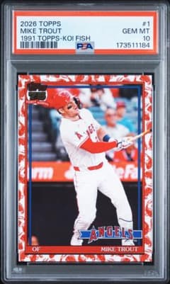 PSA10 マイク・トラウト 2026 Topps #1 鯉パラレルのサムネイル