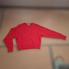 UNIQLO Cレッド クルーネック セーター Mのサムネイル