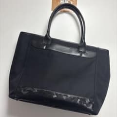 洋服の青山 就活向け 黒トートバッグ｜シンプル｜A4収納可｜内ポケット付きのサムネイル