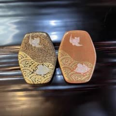 幸楽窯 箸置き 2点 錦蒔絵おしどり(鴛鴦) - メルカリ