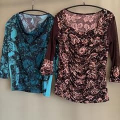 社交ダンス レッスンウェア 花柄　2枚組