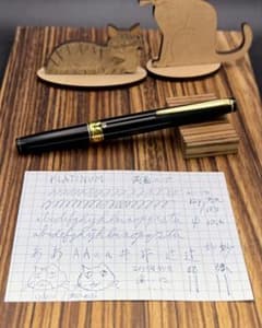 レア PLATINUM 万年筆 両面ニブ ショート - メルカリ