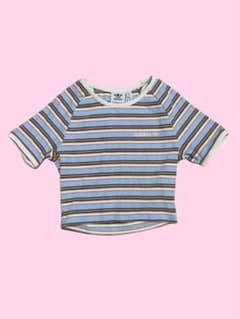 adidas '80s リブストライプ ベビー 半袖Tシャツ　XSサイズのサムネイル