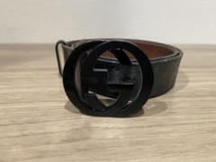 GUCCI  Gロゴ ベルト 黒のサムネイル