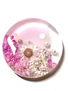 NO.2680ラブフラワー˚✧₊⁎⁺˳✧༚レジンヘアゴム ブローチ ポニーフック