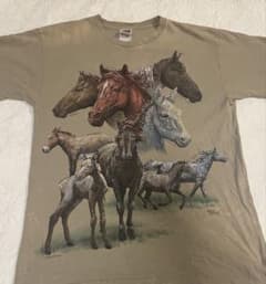 ヴィンテージ 馬 アニマルプリント Tシャツのサムネイル