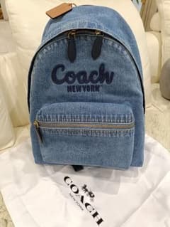 正規百貨店Coach デニムリュック 新品バックパック - メルカリ