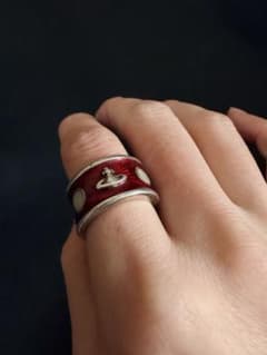 ヴィヴィアンウエストウッド オーブリング レッド M エナメル