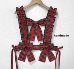 フリルハーネス タータンチェック柄 [ハンドメイド] ビスチェ - メルカリ