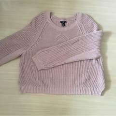 【値下げ】H&M ペールピンクざっくりニットのサムネイル