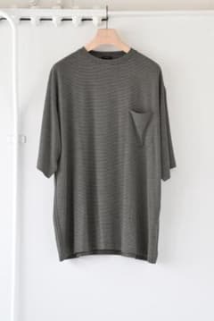 COMOLI コモリ 24SS サマーウール天竺T 2 ボーダー 半袖Tシャツのサムネイル