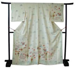 美品 極上縮緬地 白地 附下げ・訪問着（正絹）仕立上り＜HH2354 