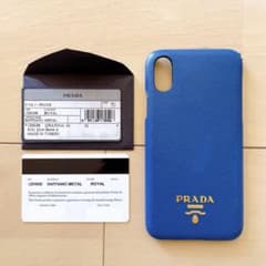 送料込み プラダ iPhoneケース ブルー ネイビーのサムネイル