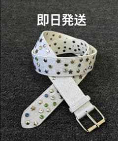 馬毛カラーストーン星リベットベルト Y2Kのサムネイル
