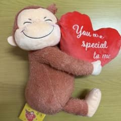 おさるのジョージ　LLぬいぐるみ　ビッグハート　85th 新品　未使用　タグ付き