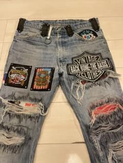 リメイクデニムパンツ　BACK BONEのサムネイル