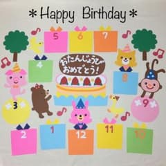 お誕生表　保育　壁面飾りのサムネイル