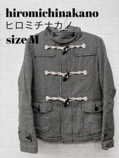 hiromichinakano ウール混千鳥柄ショートダッフルコート M - メルカリ