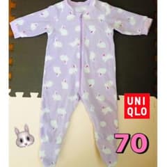 UNIQLO Baby フリース ロンパース カバーオール 70 秋 冬 可愛いのサムネイル