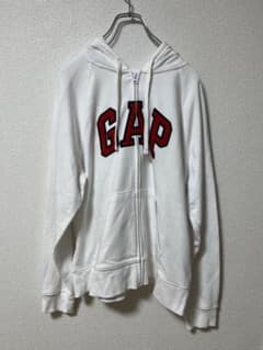 GAP ホワイト ジップアップパーカーのサムネイル