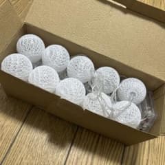 ホワイトボール型LEDライト 12個セットのサムネイル