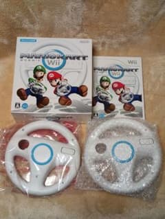 美品！マリオカートWiiソフト Wii ハンドル(2個セット) - メルカリ