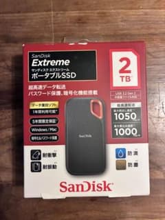 未使用品SanDisk Extreme ポータブルSSD 2TBのサムネイル
