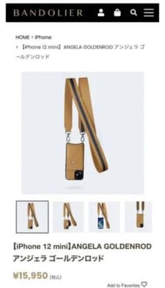 新品！バンドリヤーiPhon12mini用ケース　アンジェラゴールデンロッドのサムネイル