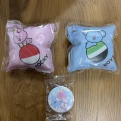 BT21 쿠션 마스코트 캔 배지 세트