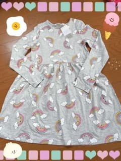 値下げ！新品♡H&M虹柄ワンピース♡130センチのサムネイル