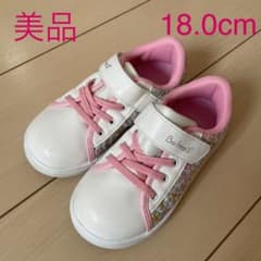 【美品】花柄スニーカー キッズシューズ 18.0cmのサムネイル