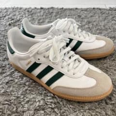 adidas Samba OGホワイト/グリーン スニーカー26.0cm - メルカリ