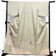 千總 金通し 金駒刺繍 刺繍 色留袖 茶屋辻 松竹梅 着物 013b p ms 