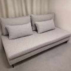 みるくさん】ニトリ広い座面のゆったりソファNシールド3人掛けMS01