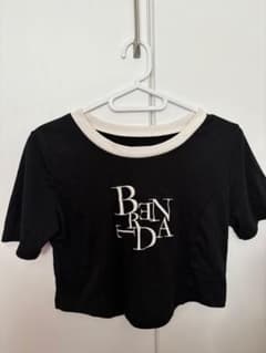 刺繍ロゴ 半袖 Tシャツ ブラック×ホワイトのサムネイル