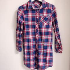 Lovetoxic チェックロングシャツ シャツワンピースのサムネイル