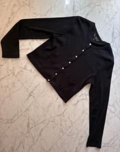 【新品同様】To b. by agnes b. アニエス　カーディガン ブラックのサムネイル