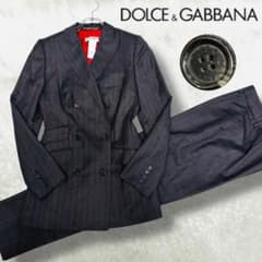90s ドルチェ＆ガッバーナ ダブル ストライプ セットアップ XL ジャケット 90s ドルチェ＆ガッバーナ ダブル ストライプ セットアップ XL